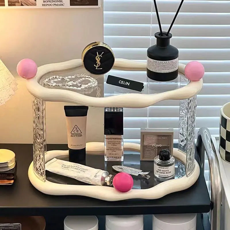 Desktop Cosmetics & Skincare Organizer Rack | Bathroom Storage