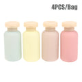 100ml Refillable Squeeze Travel Bottles with Flip Cap | 1/3/4 Pack