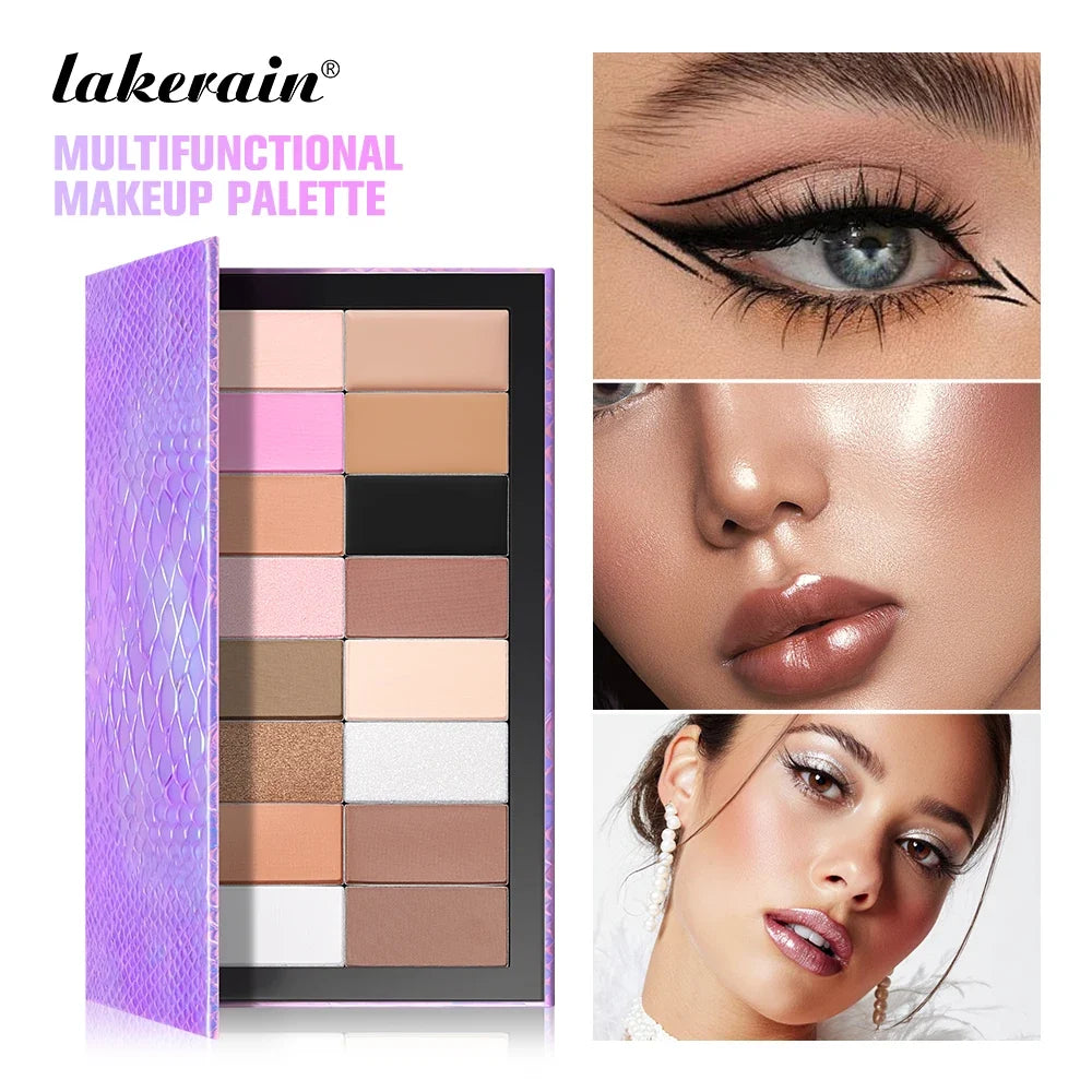 Lakerain Magnetic Mermaid DIY Eyeshadow Palette – 16 Shades