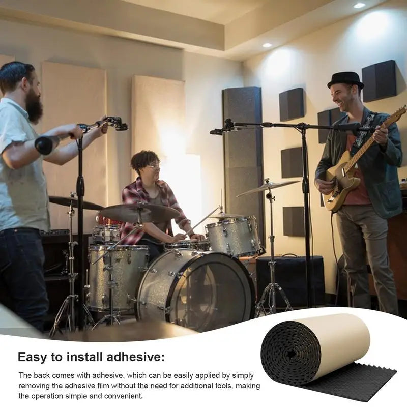 50x200cm Acoustic Foam Self-adhesive Egg Sound Insulation Panels