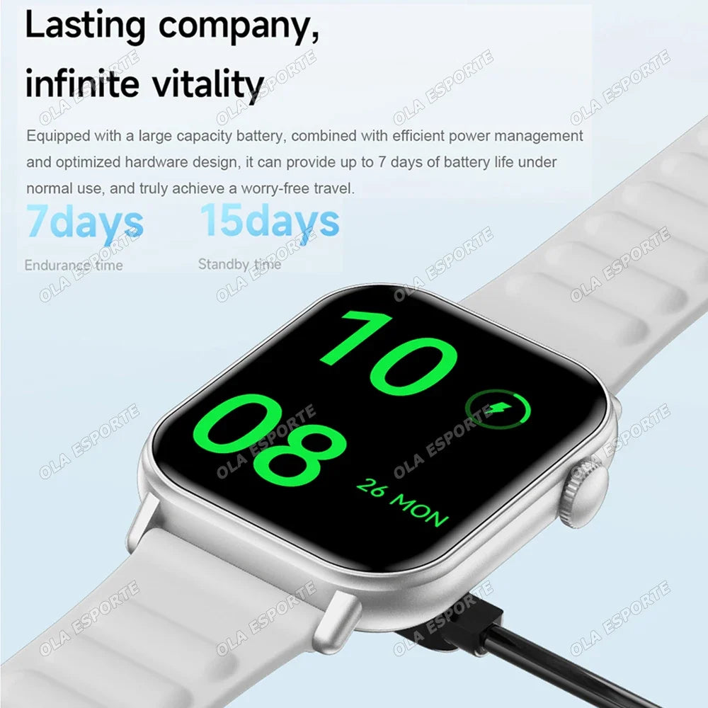 2026 Smart Watch Men Sports Fitness Bluetooth Call Heart Rate Sleep