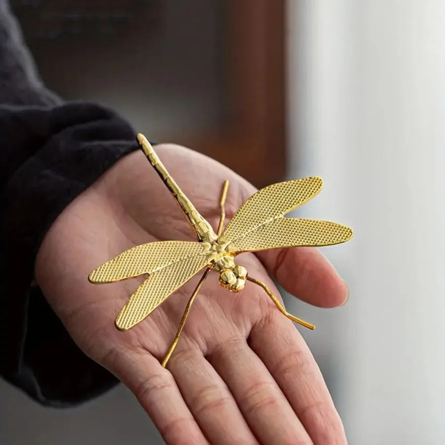 Retro Alloy Dragonfly Butterfly Small Ornaments Office Study Desktop