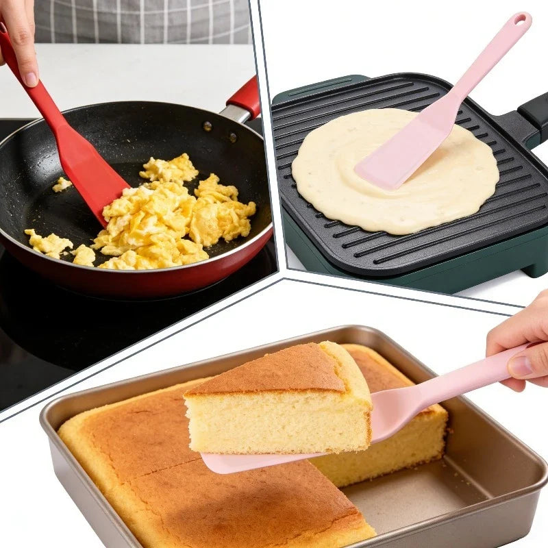 Vibrant Food Grade Silicone Cooking Turner Scratch Resistant Non