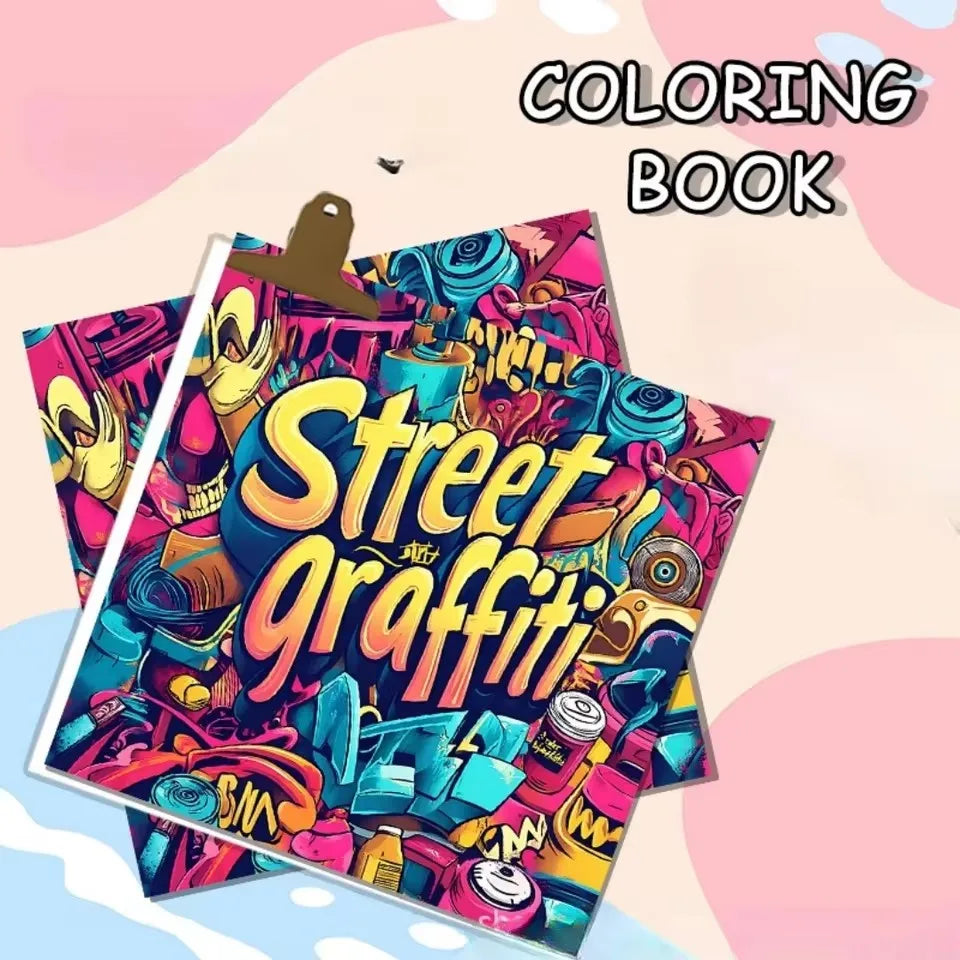 Street Graffiti Colouring Book Adult Picture