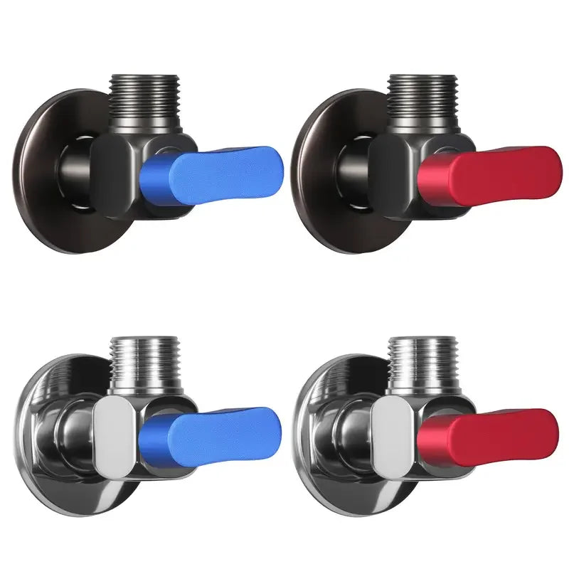 Brass Heavy-Duty Ball Valve | 4-Point Threaded High-Flow Red Handle