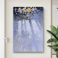 Purple Flowers Hand-Painted Oil Painting on Canvas Wall Art