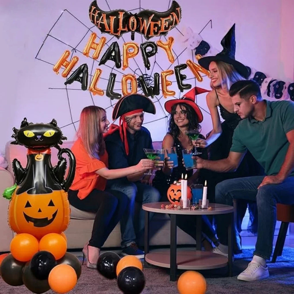 Halloween Balloon Sets Black Orange Balloons Used Horror Party