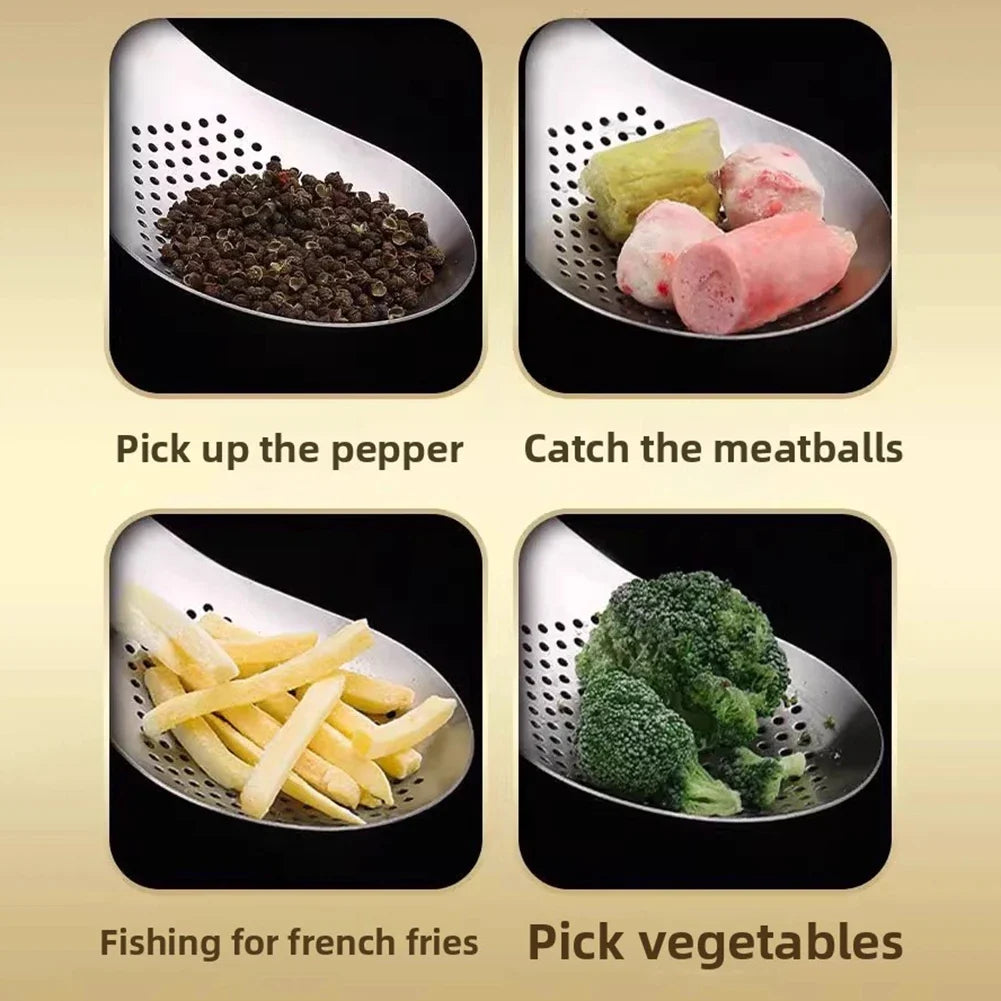 Large Stainless Steel Skimmer Strainer Spoon | Dumpling & Fry