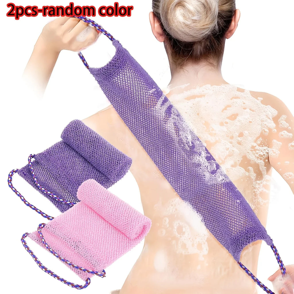 African Mesh Bath Scrub Towel Double Sided Exfoliating Back Scrubber