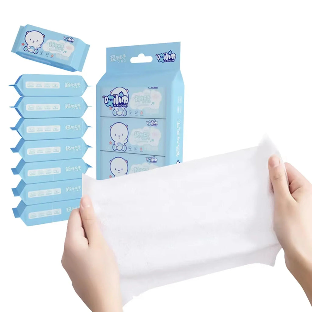 64-Pack Mini Disposable Wet Wipes | Travel Hand & Mouth Tissues