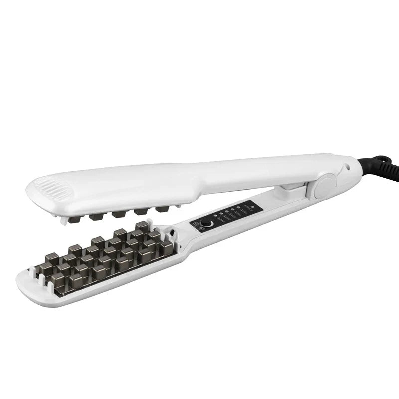 2-in-1 Ceramic Crimping & Volumizing Hair Straightener Iron