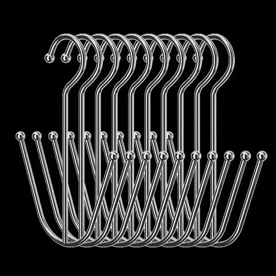 Stainless Steel Hanging Shoe Drying Rack – Windproof Hook