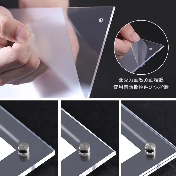 Acrylic 6 & 9 Grid Card Display Frame | Desktop Standing Sign