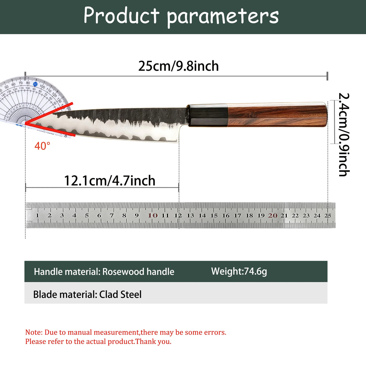 Japanese Chef Knife – Clad Steel Paring, Slicing & Boning