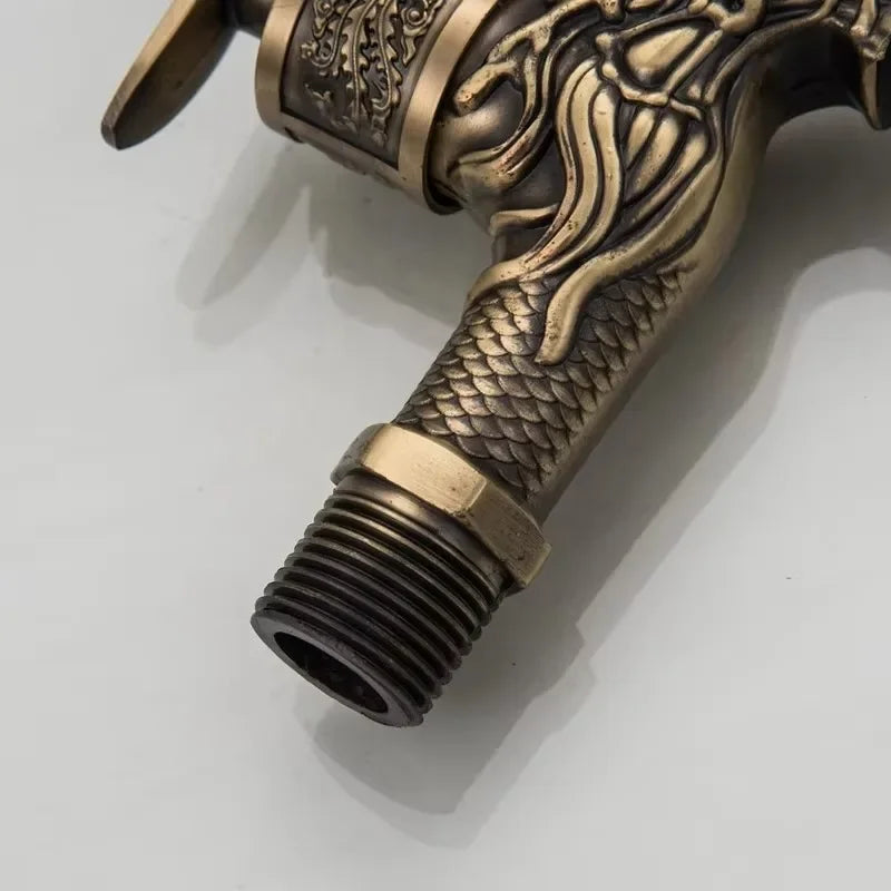 Antique Bronze Wall Mount Bibcock – Zinc Alloy Garden Faucet