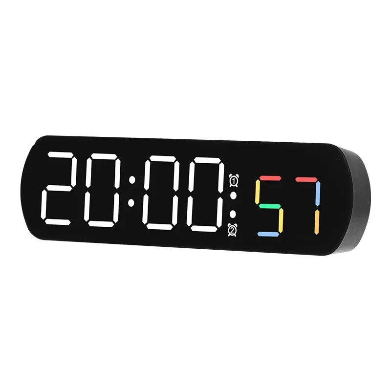 Modern LED Digital Alarm Clock – Voice Control, Jump Seconds