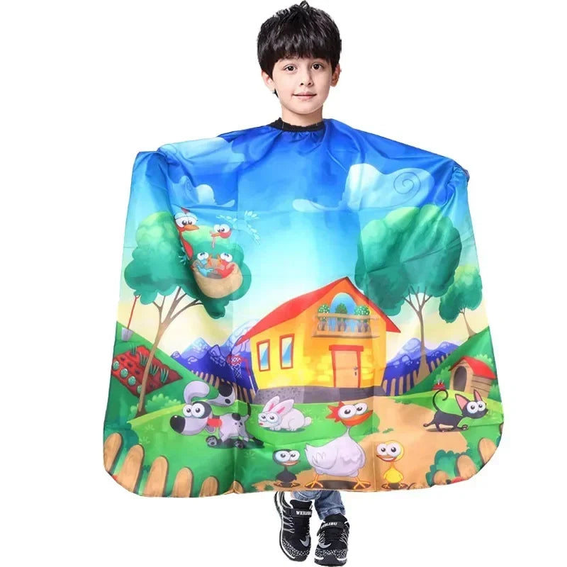 Kids Hair Cutting Cape | Children's Barber Salon Gown