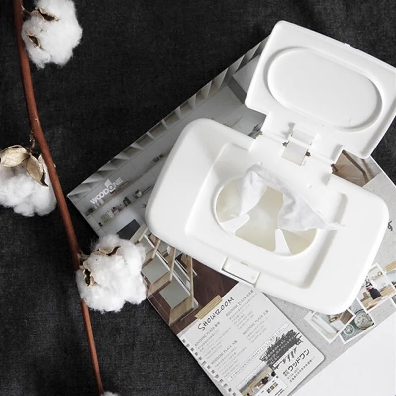 Wet Tissue Box Wipes Dispenser Portable Napkin Storage Holder
