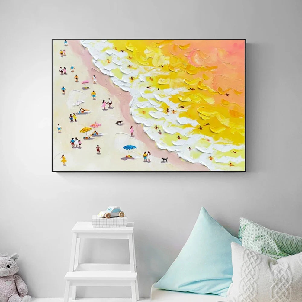 Werner Bronkhorst Blue Pool Abstract Canvas Wall Art Print