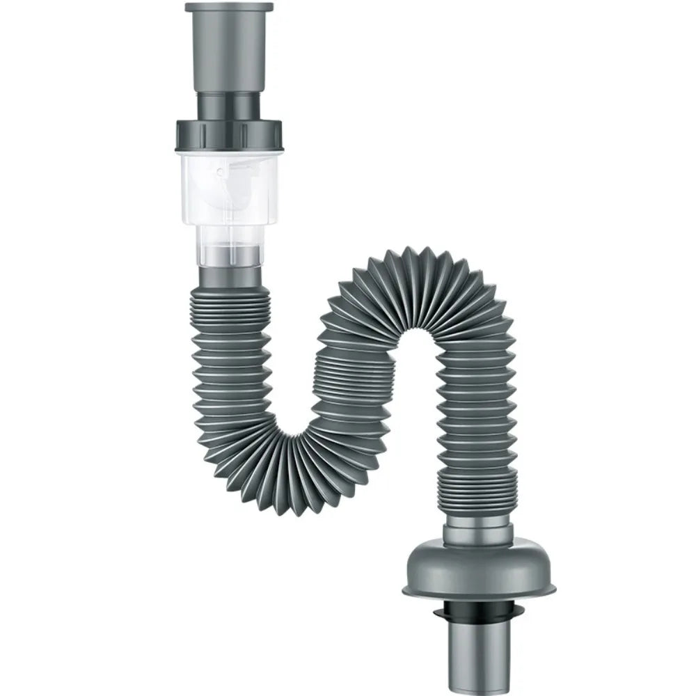 P-Trap Kitchen Sink Drain Set – Strainer, Hose & Odor Filter