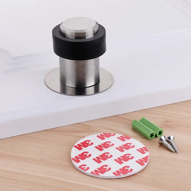 304 Stainless Steel Floor Door Stop – Screw or Adhesive Mount