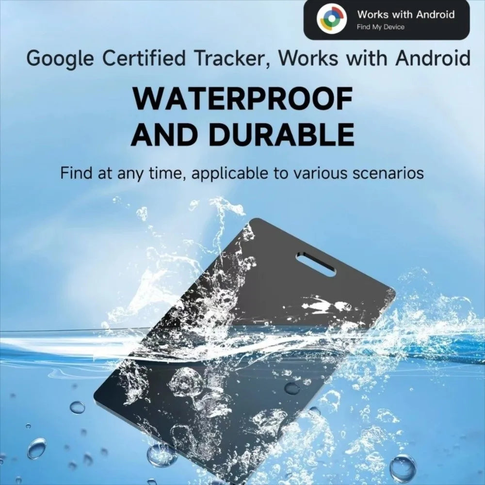 IP68 Wallet Tracker Card – Wireless Charge & Google Find Hub