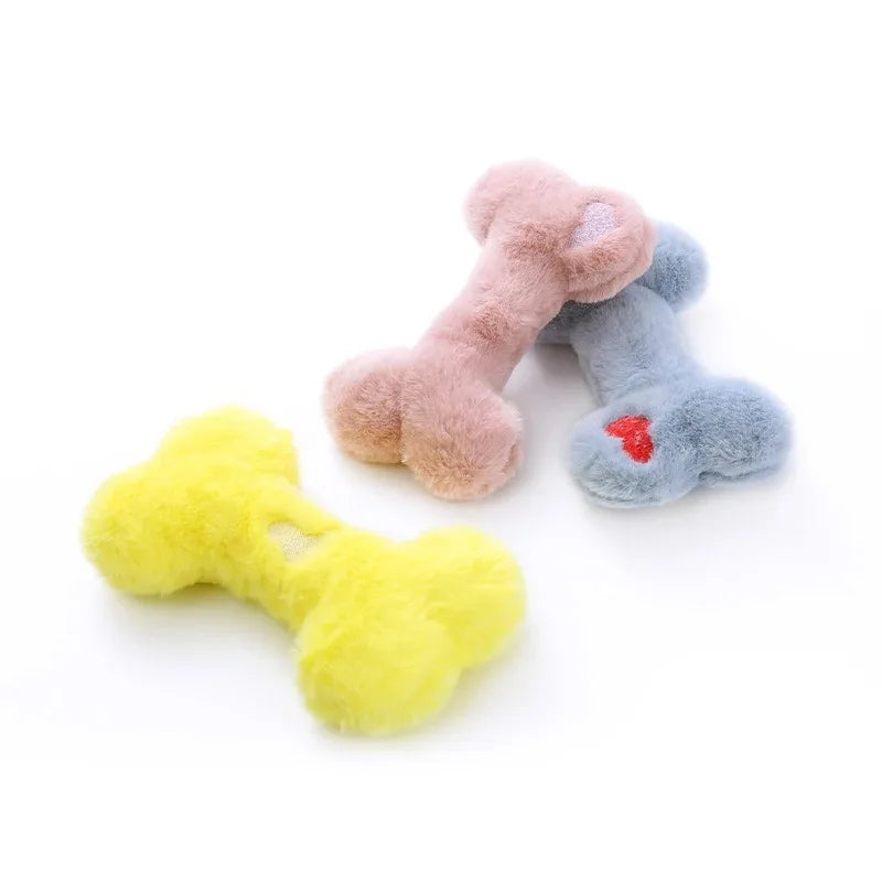 Cute Love Bone Plush Squeaky Dog Toy – Bite-Resistant