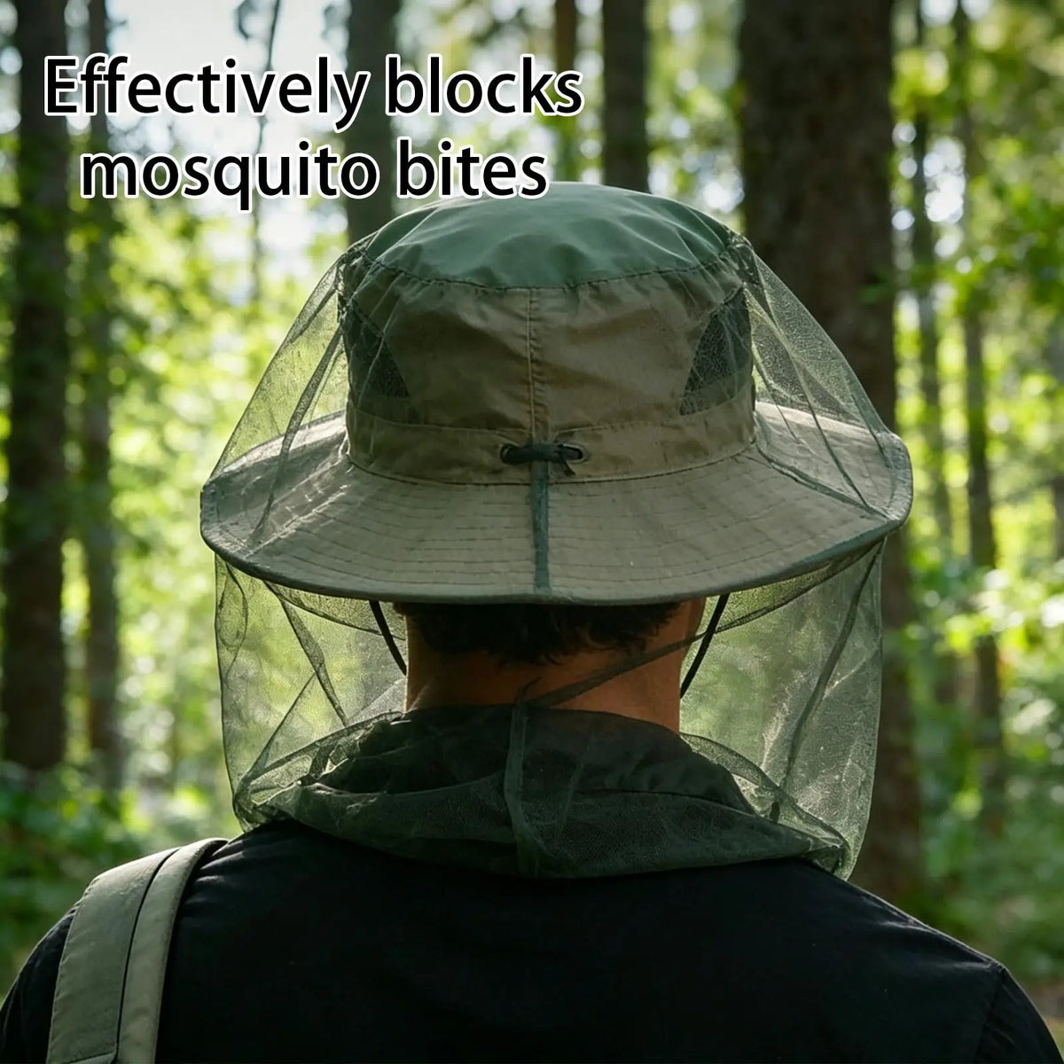 Outdoor Mosquito Head Net Cap – Breathable Mesh Face Cover
