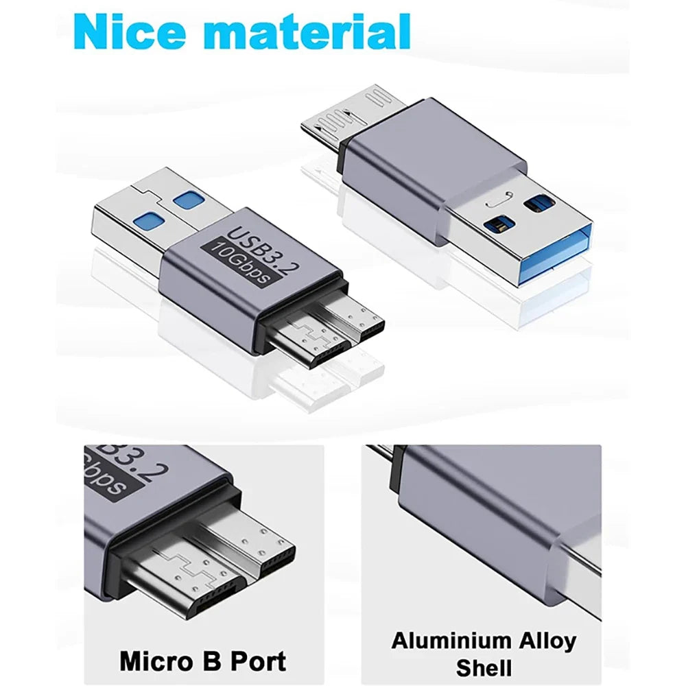 USB 3.0 Micro B to USB-C Adapter | 10Gbps HDD Converter