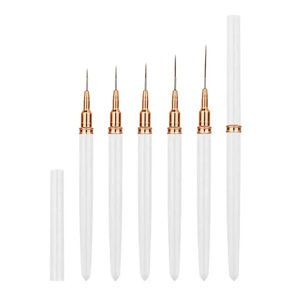 5-Piece Nail Art Liner Brush Set – UV Gel & Polish Detail Pens