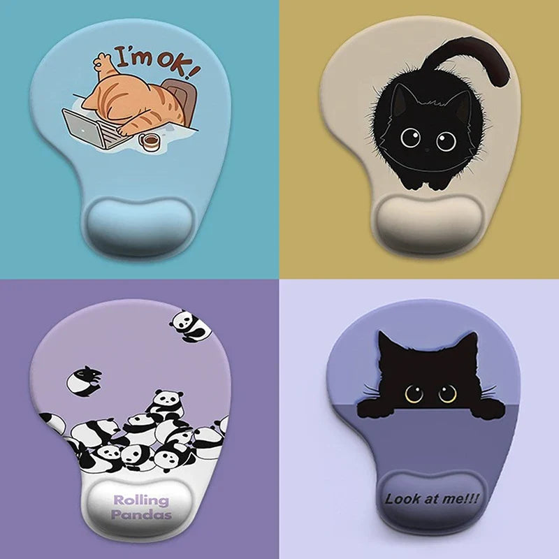 Cartoon Animal Silicone Mouse Pad & Wrist Rest Desk Mat