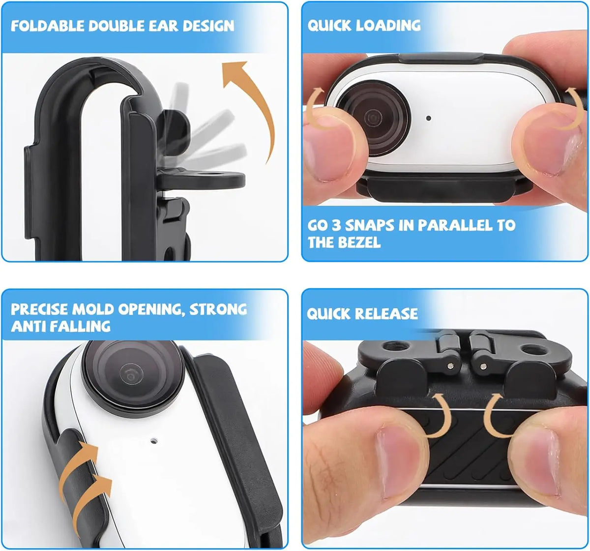 Insta360 Go 3S/Go 3 Frame Mount & Backpack Clip | 1/4" Adapter