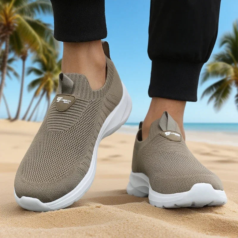 ZULIWAGN Men's Lightweight Slip-On Breathable Walking Sneakers