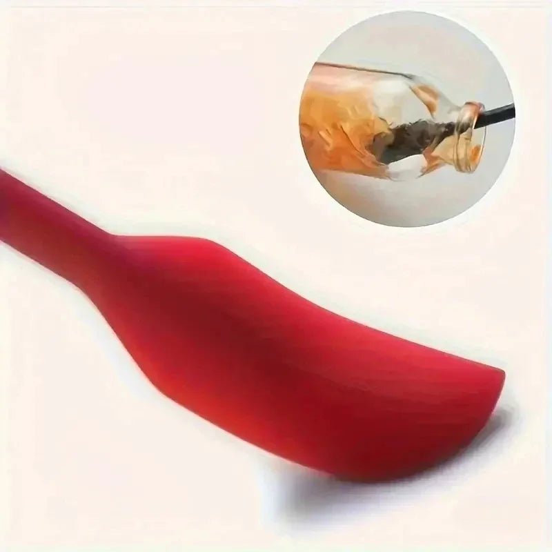 3-Piece Mini Silicone Spatula Set – Heat Resistant Jar Scrapers