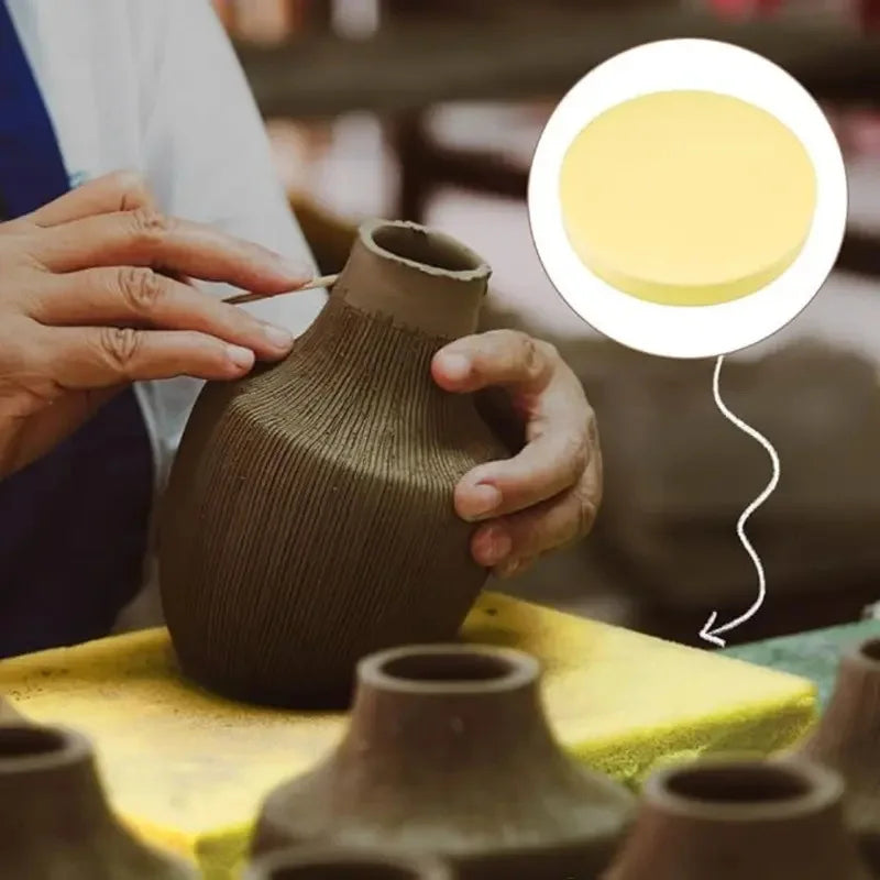 Pottery Table Runner Round Sponge Ceramics Clay Comfortable Design