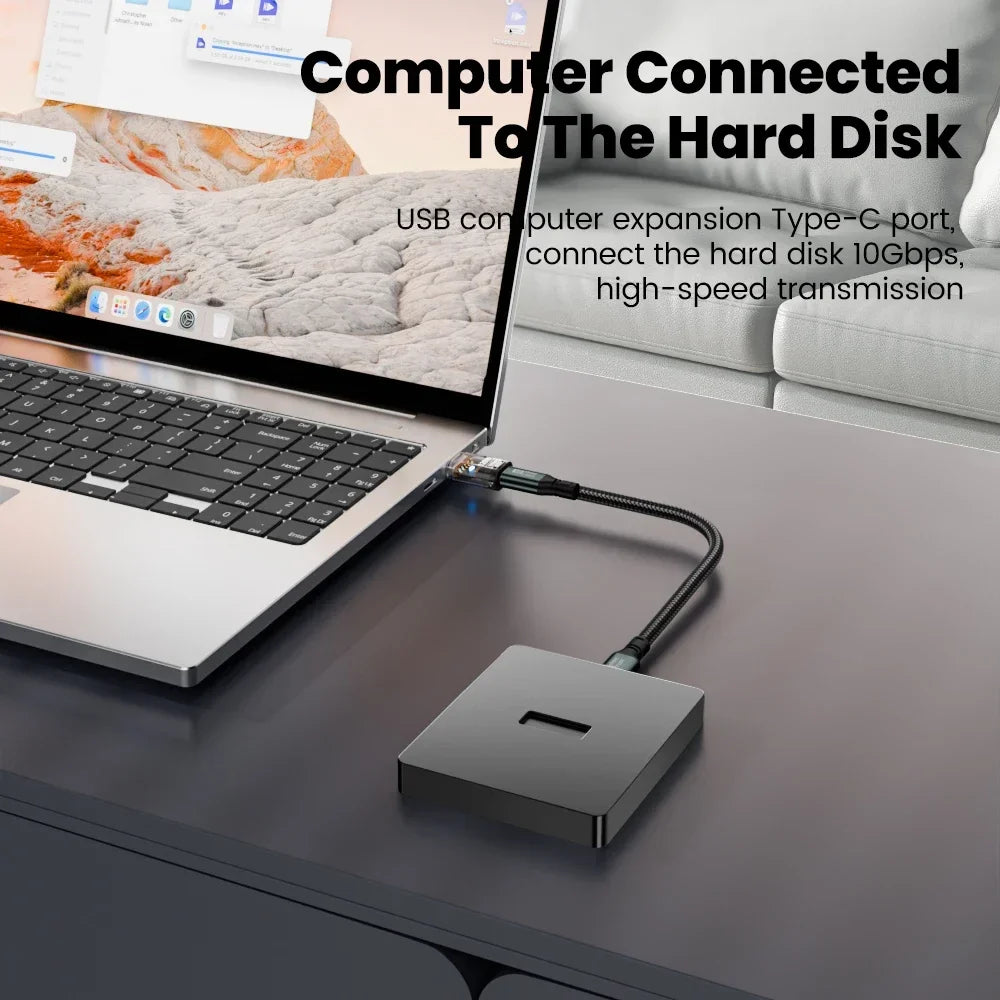 USB-A to Type-C Adapter – 120W Fast Charging & 10Gbps