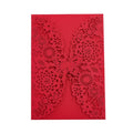50pcs Laser Cut Hollow Floral Wedding Invitation Cards