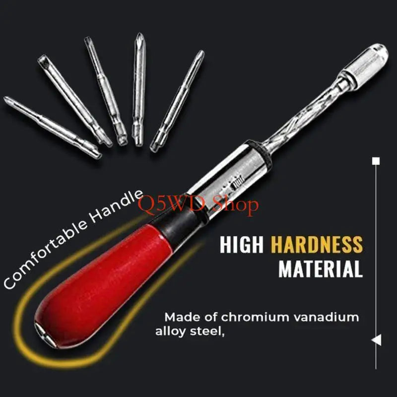 Semi-Automatic Push-Pull Ratchet Screwdriver | Spiral Drive