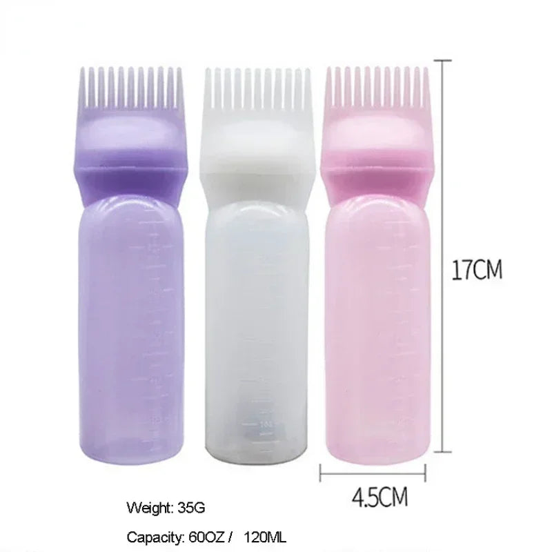 Hair Dye Applicator Bottle with Comb Brush | 160ml Color Tool