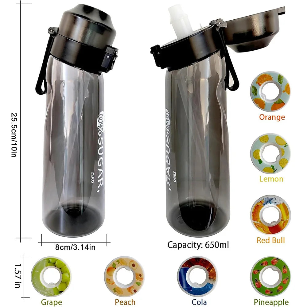 650ml BPA Free Scented Air Water Bottle with 7 Flavour Pods