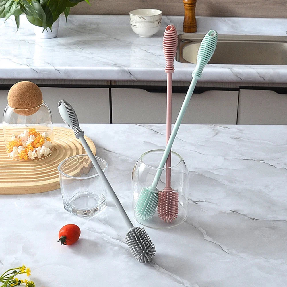 Silicone Baby Bottle Brush Set – Long Handle, BPA-Free