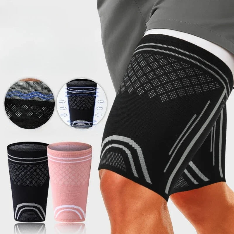 Elastic Thigh Compression Sleeve | Non-Slip Upper Leg Support