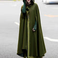 Women's Gothic Hooded Cape Cloak Trench Coat | Plus Size XS–3XL