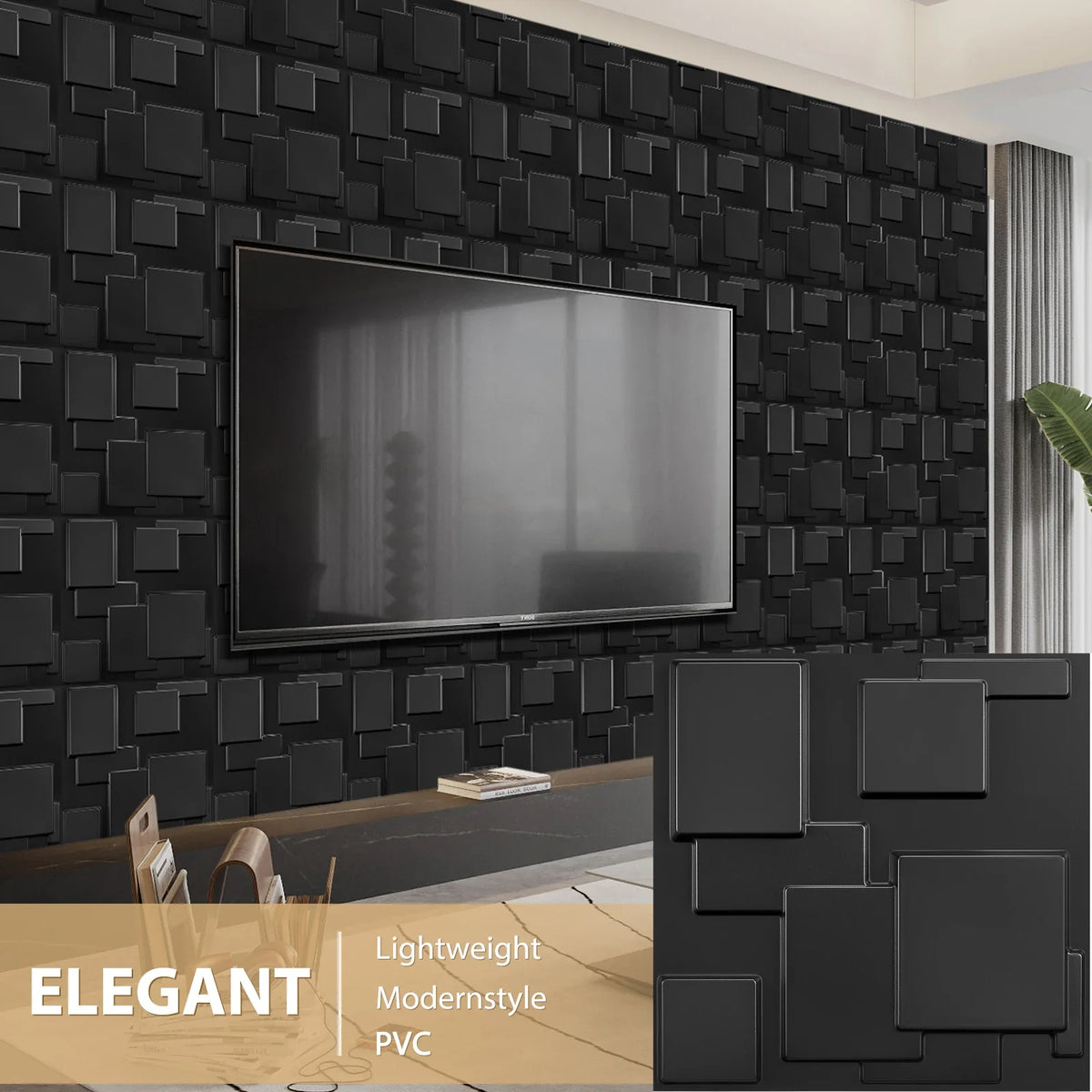 20 3D Pvc Wall Panels Indoor Decoration Living Room Hall Bedroom