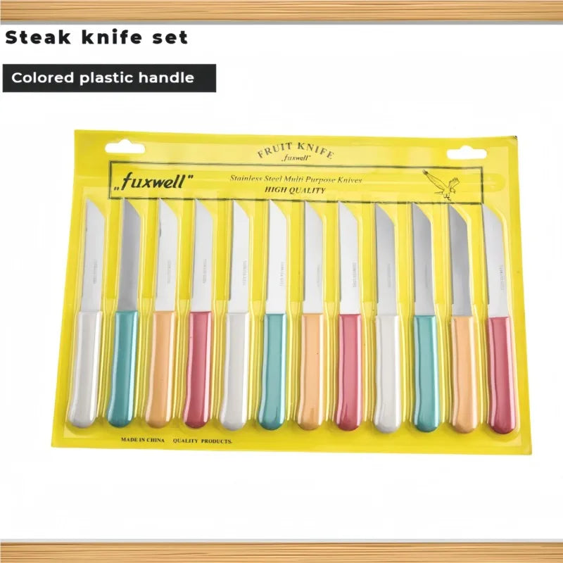 12-Piece Serrated Steak Knife Set – Stainless Steel Cutlery