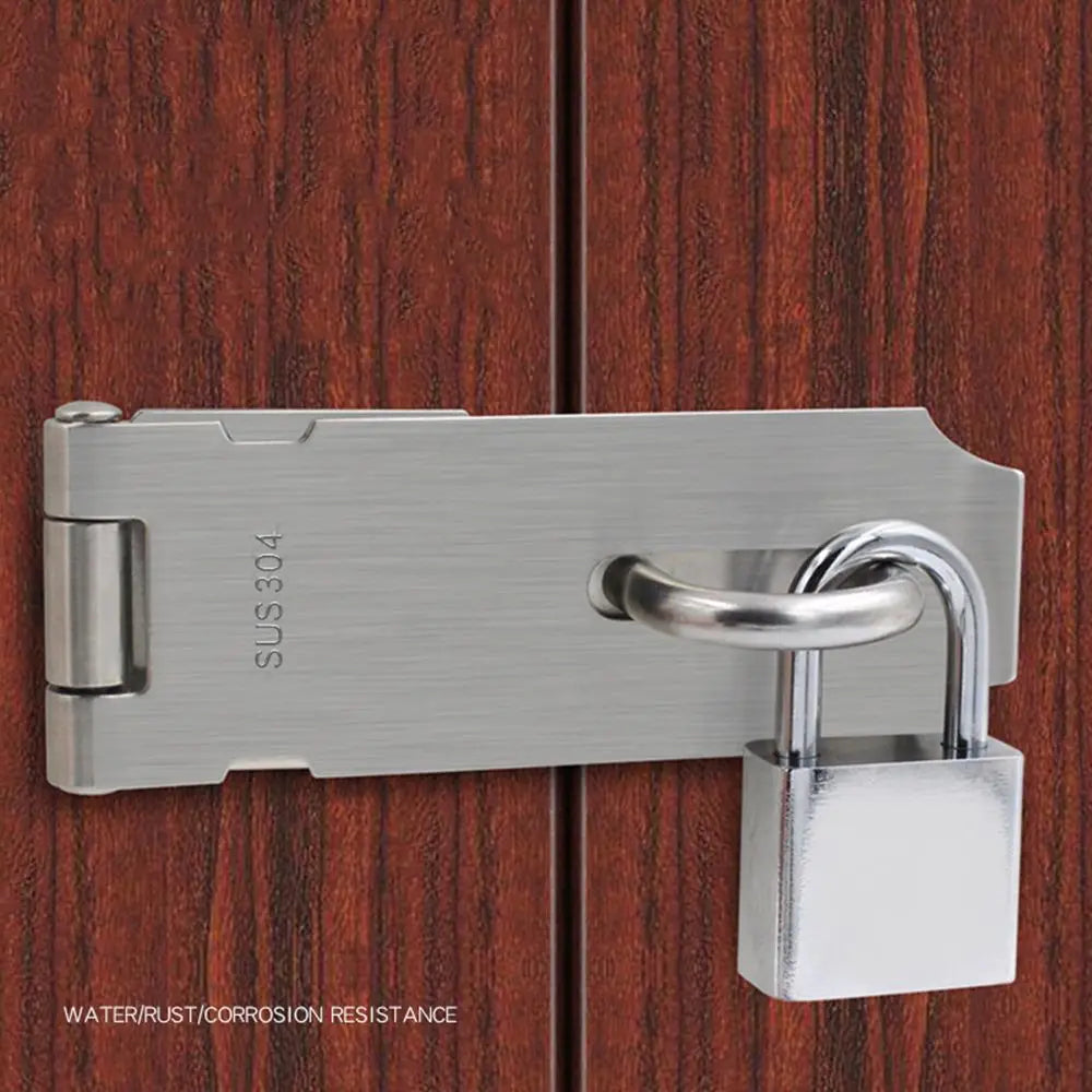 Padlock Hasp Door Clasp Lock 90 Degree Right Angle Shed Gate Latch
