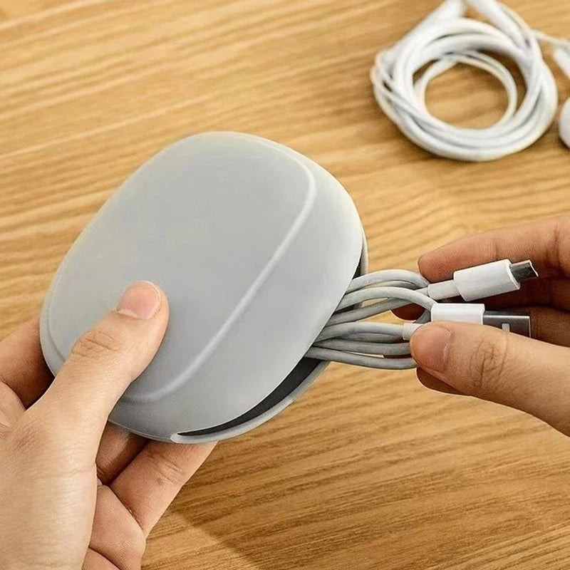 Silicone Earphone & Cable Storage Box – Portable Travel Organizer
