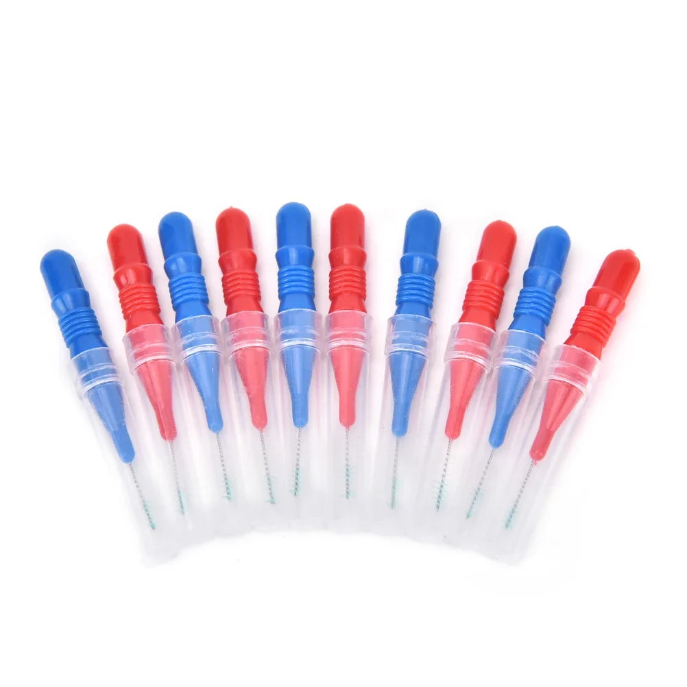 50-Piece Dental Floss Picks – Interdental Brush & Toothpick