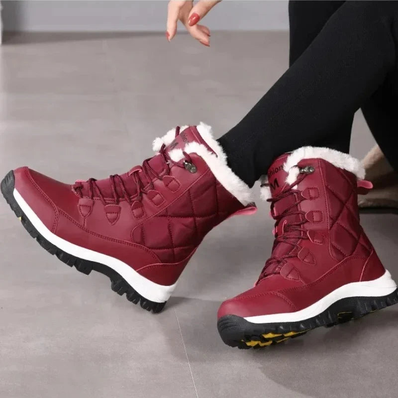 AZGB Women's Waterproof Snow Boots – Plush Warm Anti-Slip
