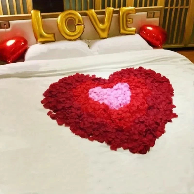 Silk Rose Petals 100pc – Wedding & Valentine's Day Scatter Decor